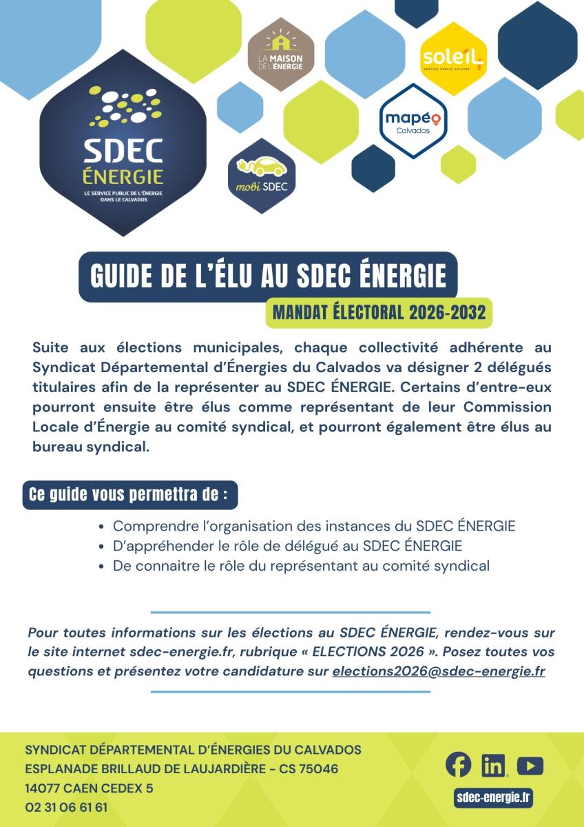 Guide de l'élu au SDEC ÉNERGIE - Mandat électoral 2026-2032