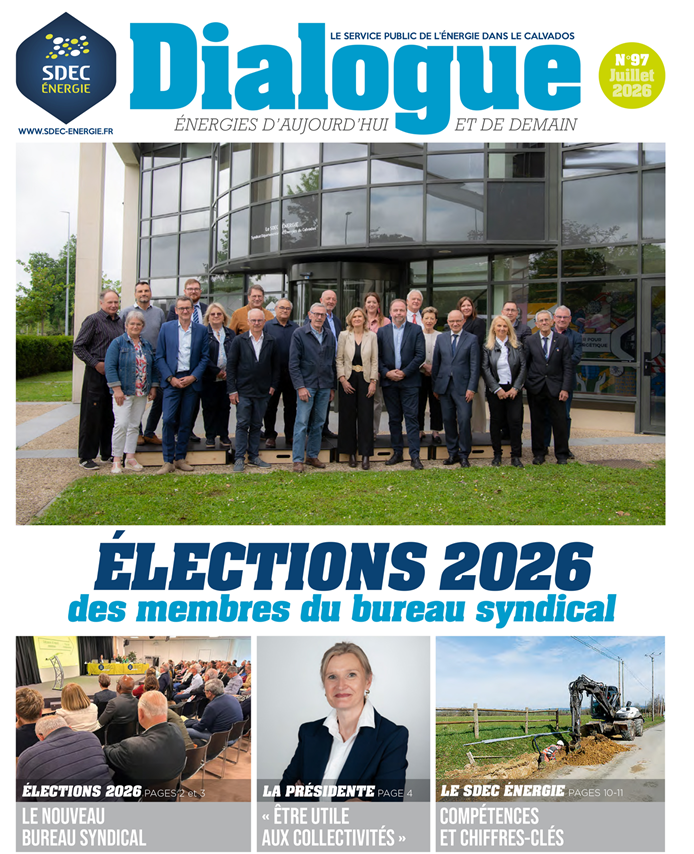 Journal d'information DIALOGUE 97 du SDEC ÉNERGIE, spécial Elections 2026 (Juillet 2026)