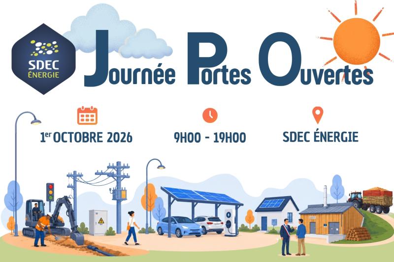 Journée Portes Ouvertes au SDEC ÉNERGIE à Caen le jeudi 1er octobre 2026 de 9h à 19h