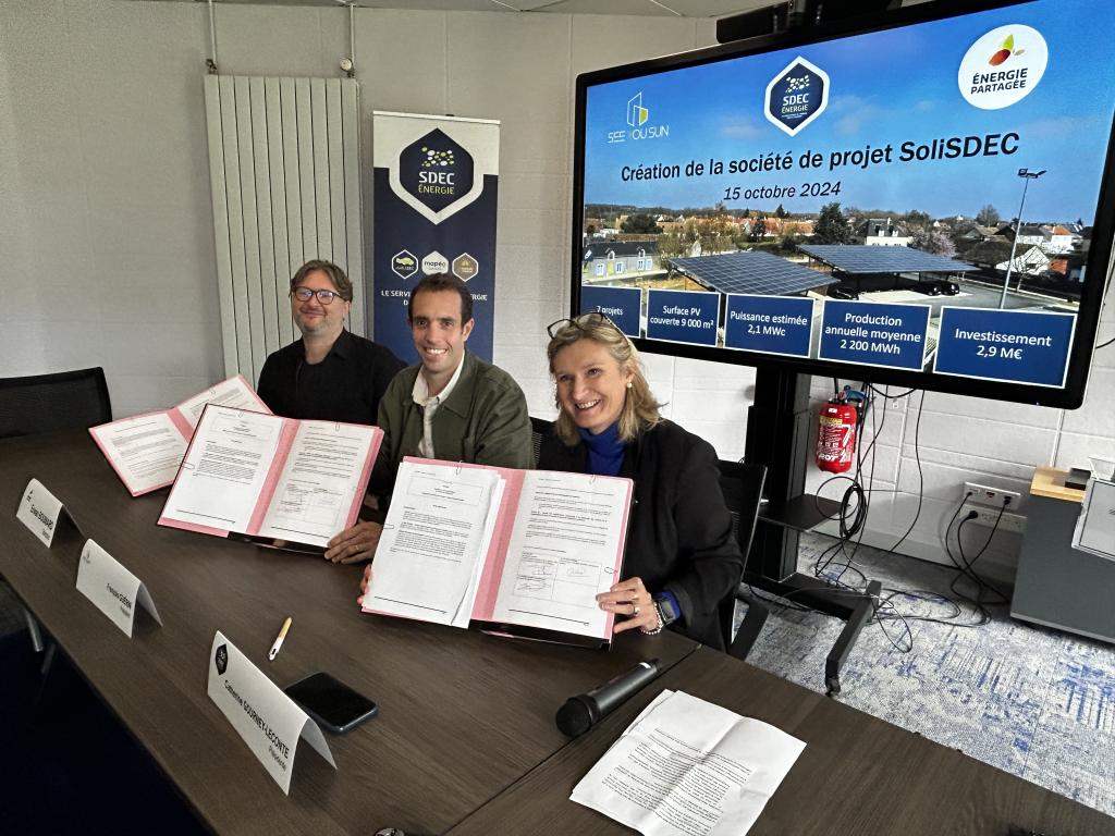 [ÉVÉNEMENT] 15/10 | Création de la société de projet SoliSDEC pour l'installation de 7 centrales photovoltaïques en ombrières le 15 octobre 2024
