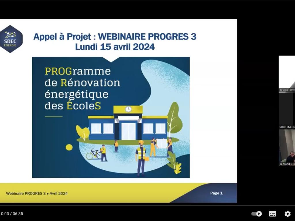 [REPLAY] 15/04- Webinaire PROGRES 2024 - Le programme de rénovation énergétique des établissements scolaires