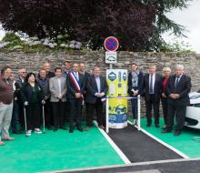 Inauguration de la borne de recharge MobiSDEC à Cormolain