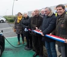 Inauguration de la borne rapide à Pont-l'Evêque à Lisieux