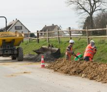 [TRAVAUX] L'effacement des réseaux est en cours à Coulonces (Vire Normandie)