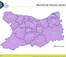 Carte marchés travaux aériens SDEC ÉNERGIE 2022-2025