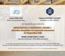 [TRANSITION] FEUGUEROLLES-BULLY : signature de la convention SOLENE rénovation énergétique des logements communaux le 20 mai 2025 à 16h45