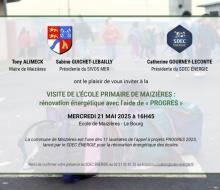 [RÉNOVATION ÉNERGÉTIQUE] MAIZIERES : visite de l'école rénovée avec l'aide de PROGRES le 21 mai 2025