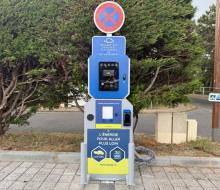 Varaville : borne de recharge de 30 KVa installée sur le parking du pôle de Santé