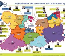 . Cartographie : représentation des collectivités et CLE au Bureau syndical (MAJ 09/2024)