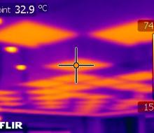 Résultat caméra infrarouge : installations défectueuses